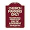Signmission Church Parking Violators Shall Answer on Day of Judgement Aluminum Sign, 24" x 18", BU-1824-24261 A-DES-BU-1824-24261 - alternate 1
